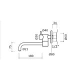 Robinet mural Mina Pot Filler 96111 pour eau froide - Image 4