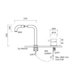 Robinet mitigeur de cuisine Mina Tide Over 94074 avec douchette extractible - Image 2