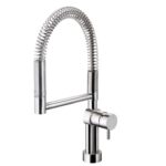 Robinet mitigeur de cuisine Mina Twist 9700 à 2 jets en acier inoxydable