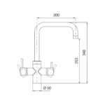 Mitigeur de cuisine 5 voies Schock Aquapura avec eau filtrée, chromé - Image 2