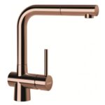 Mitigeur de cuisine Schock Laios avec pommeau de douche en or rose