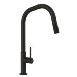Mitigeur de cuisine Schock Talinos avec douchette noir mat