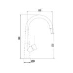 Mitigeur de douche et de cuisine Schock Conos avec pommeau de douche en acier inoxydable - Image 2