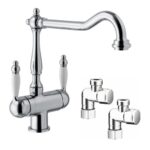 Mitigeur trois voies Schock Aquapura Style Classic + filtres à eau chromés