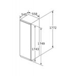 Neff ki2823ff0 réfrigérateur + congélateur encastrable h 177 x 56 cm - Image 4