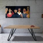 Olso table bois massif artisanal rectangulaire + pieds en métal - Image 3