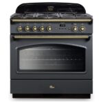 Piano de cuisson mixte falcon clas90fxdfsl/b-eu ardoise laiton