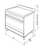 Piano de cuisson mixte smeg bg91x2 - Image 2