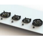Pitt Cooking Danau face supérieure quatre brûleurs intégrés à la table de cuisson professionnelle