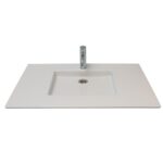 Lavabo mural Rapsel Albeus 80 cm en céramique blanche