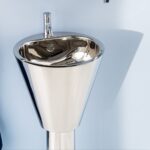 Lavabo sur pied Rapsel Euclide 50 cm en acier inoxydable - Image 3