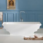 Baignoire îlot Rapsel Grandtour 180 cm³ velours blanc - Image 4