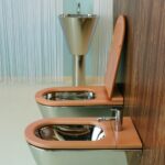 Toilettes et bidet suspendus Rapsel John & Mary en acier inoxydable - Image 3