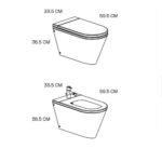 Toilettes et bidet suspendus Rapsel John & Mary en acier inoxydable - Image 5