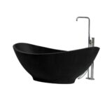 Baignoire îlot Rapsel Lavasca mini 180 cm velours noir