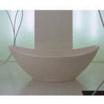Baignoire Rapsel Lavasca 200 cm en résine titane blanc mat - Image 2