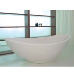 Baignoire Rapsel Lavasca 200 cm en résine titane blanc mat - Image 3