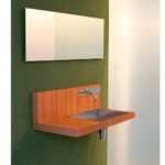Lavabo Rapsel Pamplona 90 cm en bois de hêtre et acier inoxydable - Image 2