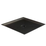 Receveur de douche Rapsel Piattobase 90 x 100 cm en acier inoxydable à encastrer