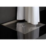 Receveur de douche Rapsel Piattobase 90 x 100 cm en acier inoxydable à encastrer - Image 2