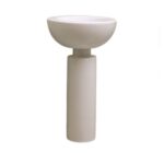 Lavabo de sol en céramique blanche Rapsel Positano 48 cm