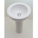 Lavabo de sol en céramique blanche Rapsel Positano 48 cm - Image 3