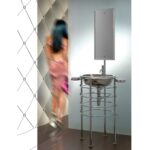 Composition de lavabo Rapsel Stark - Lola Herzburg avec miroir en acier inoxydable de 50 cm - Image 2