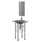Composition de lavabo Rapsel Stark - Lola Herzburg avec miroir en acier inoxydable de 50 cm