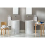 Lavabo sur pied Rapsel Vision 75 cm avec éclairage LED - blanc - Image 4