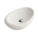 Vasque à poser Raspel Orca 65 cm en velours blanc