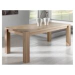 Table en bois extensible avec un chêne solide artisanal