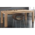 Table en bois extensible avec un chêne solide artisanal