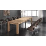 Table en bois extensible avec un chêne solide artisanal - Image 3