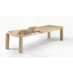 Table en bois extensible avec un chêne solide artisanal - Image 4