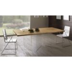 Table en bois moderne Jois de verre en chêne massif - Image 3