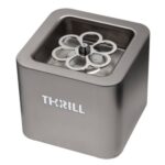Congélateur et stérilisateur en verre Thrill Vortex Cube, pose libre, acier inoxydable
