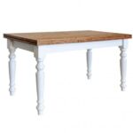 Tressa table à manger nordique en bois de sapin 140 x 80 cm fabriquée à la main
