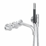 Mitigeur Vola 2411C-071 avec inverseur et pommeau de douche intégré pour baignoire