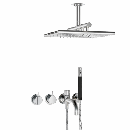 vola-2441t8-051a-miscelatore-con-doccino-e-soffione-per-vasca-da-bagno Mitigeur Vola 2441T8-051A avec douchette et pommeau de douche pour baignoire - Image 1