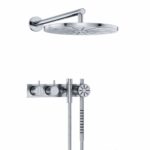 Ensemble mitigeur de douche encastré Vola 2474S-061 + pommeau de douche rond et douchette