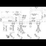 Robinet mitigeur de cuisine monocommande Vola 500MT1-590M avec douchette - 4 trous - Image 2