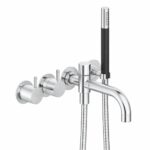 Mitigeur thermostatique Vola 5141DT8 avec pommeau de douche intégré pour baignoire