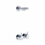 Ensemble de douche Vola 5281 avec mitigeur thermostatique intégré et pommeau de douche