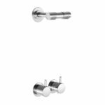 Ensemble mitigeur thermostatique de douche encastrable Vola 5281D + pommeau de douche
