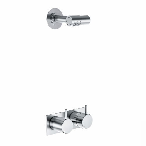 vola-5282-set-doccia-miscelatore-termostatico-da-incasso-soffione Ensemble de douche Vola 5282 avec mitigeur thermostatique intégré et pommeau de douche - Image 1