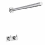 Ensemble mitigeur thermostatique de douche encastrable Vola 5282ST + pommeau de douche