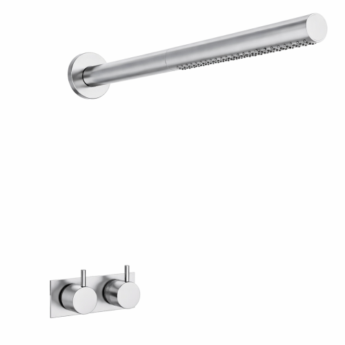 vola-5282st-set-doccia-miscelatore-termostatico-da-incasso-soffione Ensemble mitigeur thermostatique de douche encastrable Vola 5282ST + pommeau de douche - Image 1