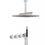 Ensemble de douche Vola 5471R-051A avec mitigeur thermostatique intégré et pommeau de douche