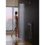 Mitigeur thermostatique intégré Vola 5471R-061 + pommeau de douche rond et douchette - Image 2