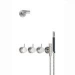 Mitigeur thermostatique intégré Vola 5471R-081 + pommeau de douche et douchette
